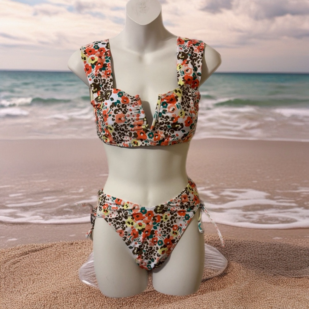 Floral/leopard boho Print Women's Swimwear